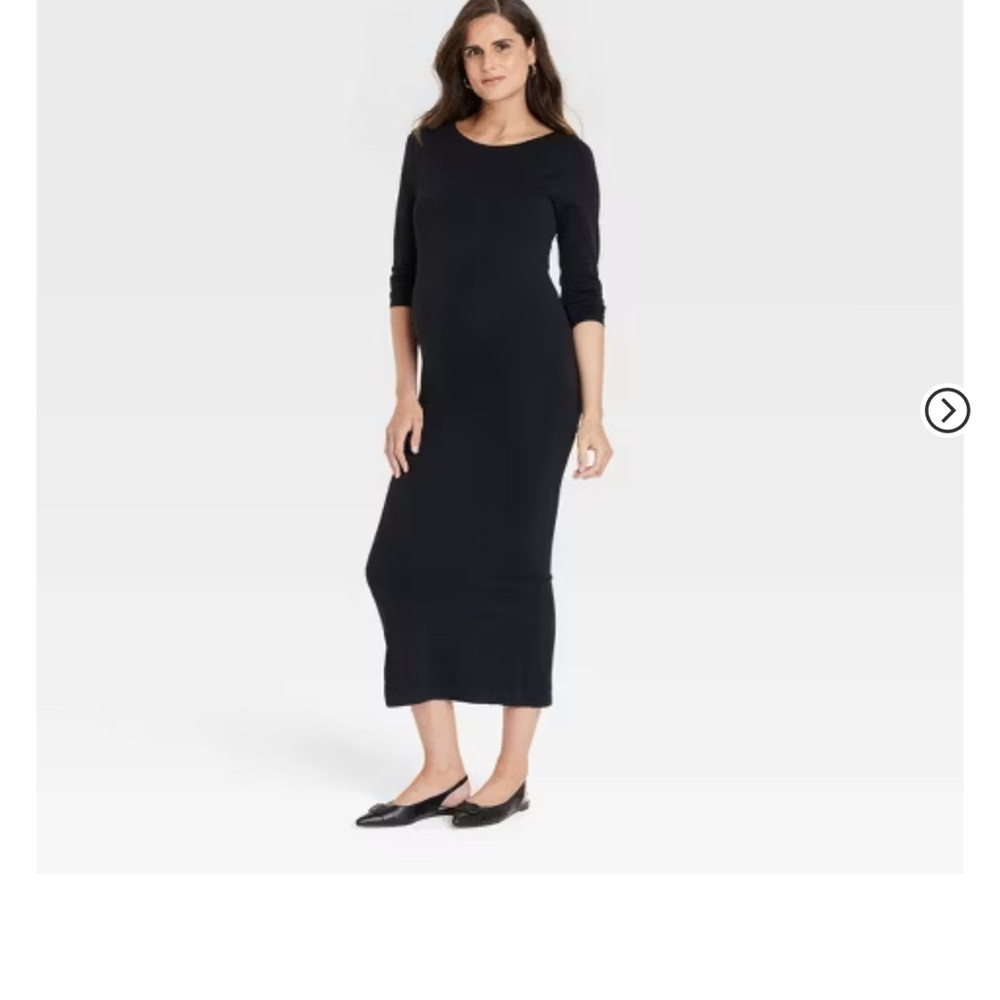 *SOLD* Elegant Black Maternity Maxi Dress
